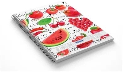 Caiet cu spira A5, 100 file, patratele, Enjoy Life, diverse modele, Herlitz